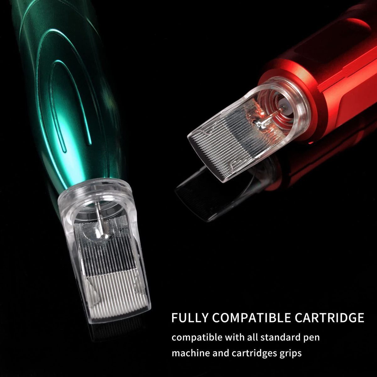 BIGWASP transparent cartridge tip close detail improving visibility and accurate shading control