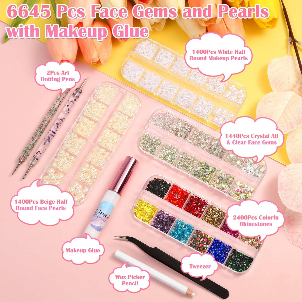 Billbotk colorful rhinestones tray, offers vibrant tones for eye accents