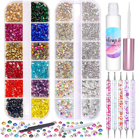 Billbotk front packaging showing full rhinestone kit and included tools for easy styling