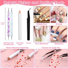 Billbotk application tools including dotting pens and tweezers, enables precise placement