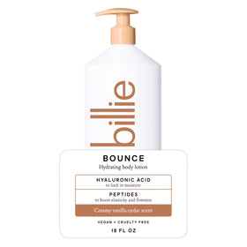 Billie bottle front packaging showing label and size, highlights easy identification and value