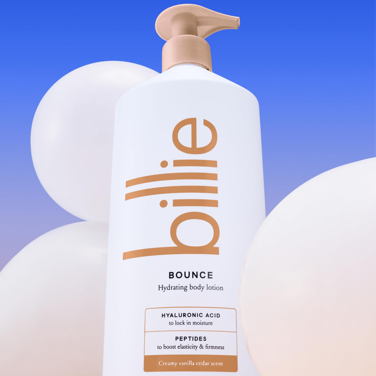 Billie texture closeup of lotion cream, showing lightweight absorbent texture for quick hydration