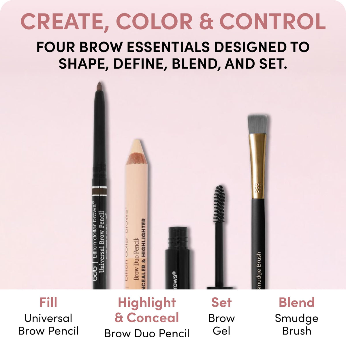 billion dollar brows clear brow gel tube detail holds hairs without flaking