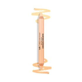 billion dollar brows front view showing dual-ended pencil for quick brow lift