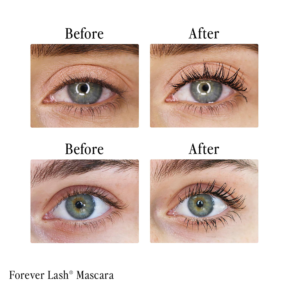 billion dollar brows before and after lashes comparison, visible lengthening and fullness