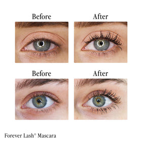 billion dollar brows before and after lashes comparison, visible lengthening and fullness