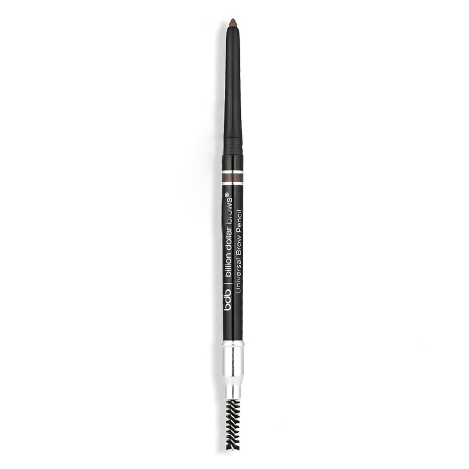 billion dollar brows front packaging showing compact dual-ended pencil and benefits