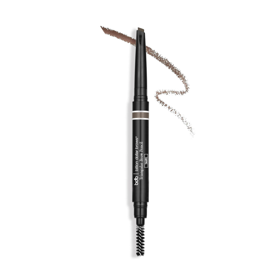 billion dollar brows front packaging showing pencil and logo, clear branding benefit