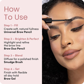 billion dollar brows kit laid out flatlay shows all four tools for quick routine