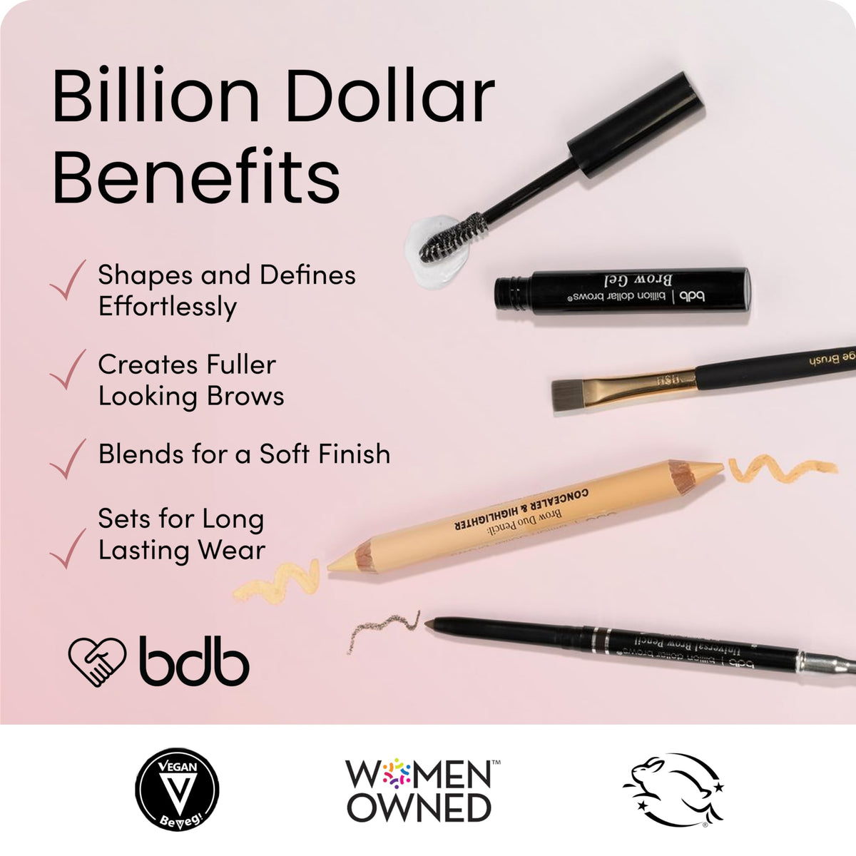 billion dollar brows smudge brush bristle closeup blends product for soft finish