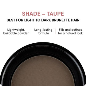 billion dollar brows texture closeup showing pressed powder texture for smooth blending
