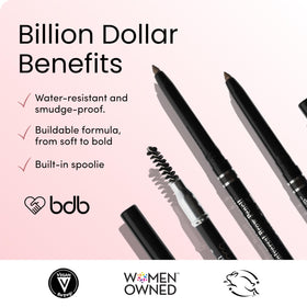 billion dollar brows waterproof demonstration resisting water and smudging