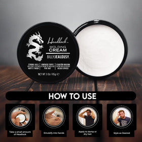 Billy Jealousy cream on hands being emulsified for even application