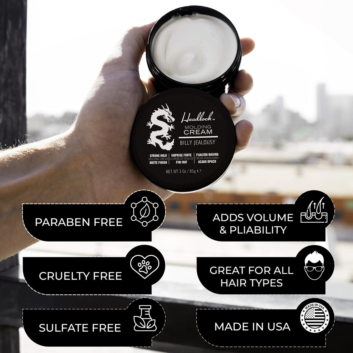 Billy Jealousy ingredient label closeup highlighting conditioning benefits