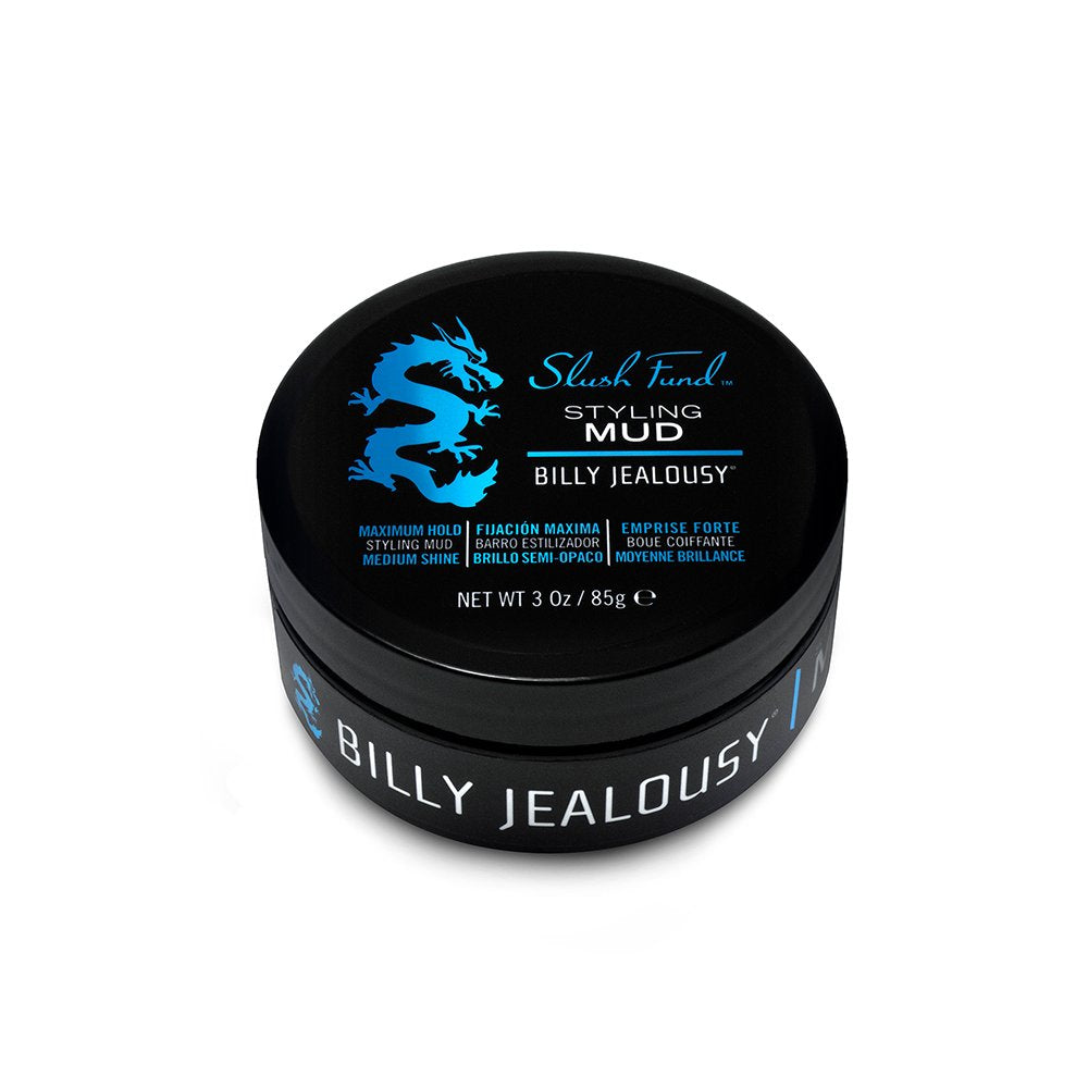 Billy Jealousy open jar close-up displays mud texture and easy scoopability