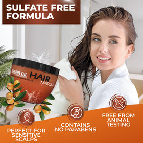 BINGO HAIR CARE applying mask to mid-lengths to demonstrate targeted moisturizing