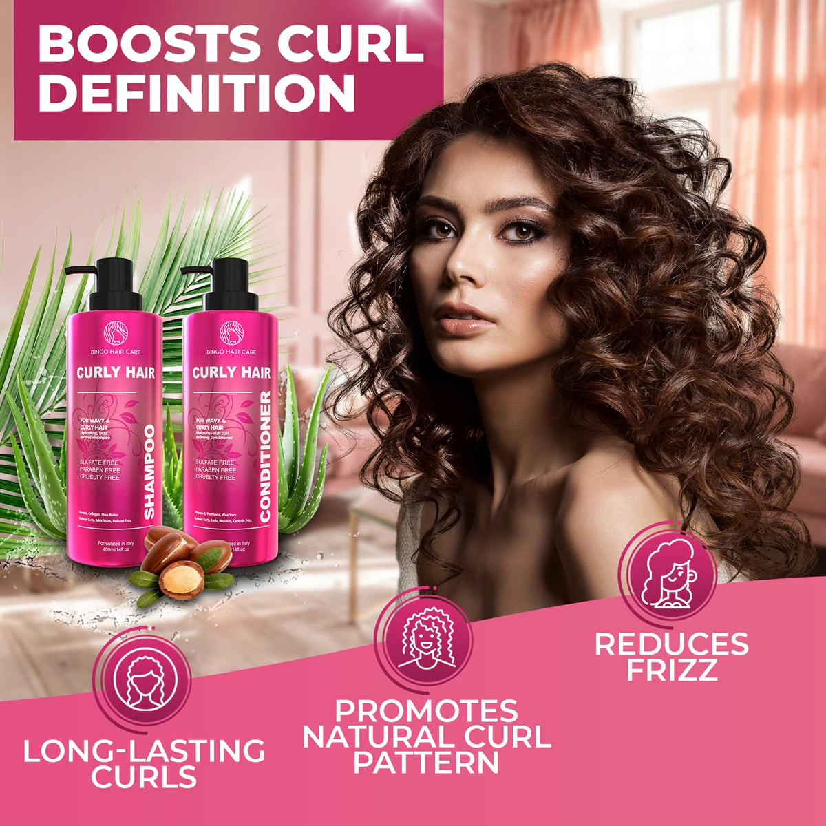 BINGO HAIR CARE in-shower use illustrating easy application