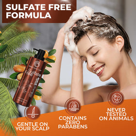BINGO HAIR CARE creamy lather texture illustrating gentle sulfate-free cleansing