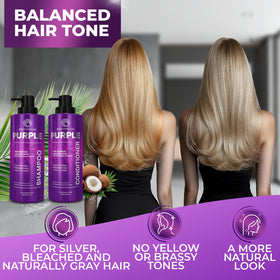 BINGO HAIR CARE shampoo pump dispensing violet-toned cleanser for gentle brightening