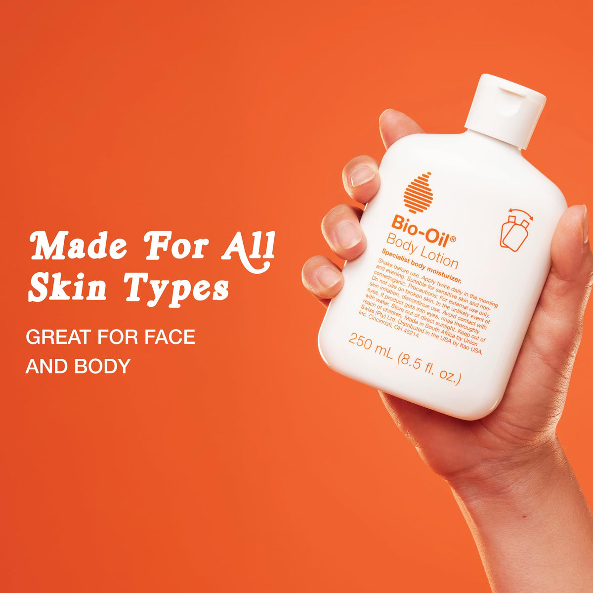 Bio-Oil being applied to leg showing instant hydration benefit