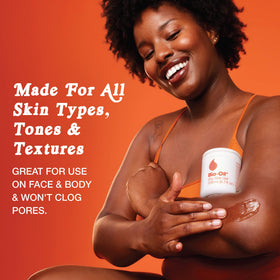 Bio-Oil pump dispensing gel demonstrating controlled, mess-free application
