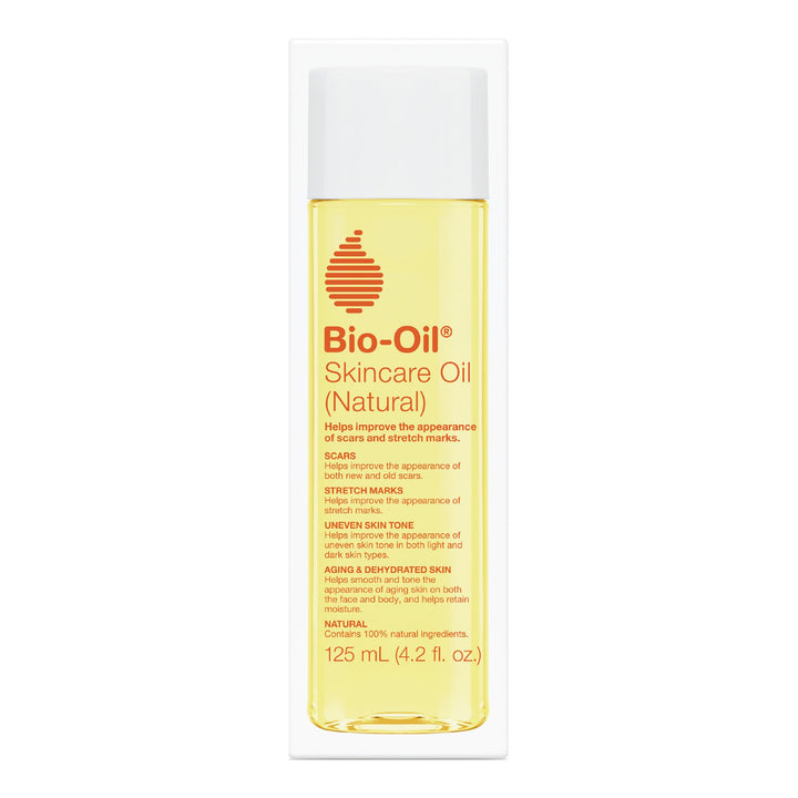 Bio-Oil front packaging showing 4.2 oz bottle and clear formula benefit hydration