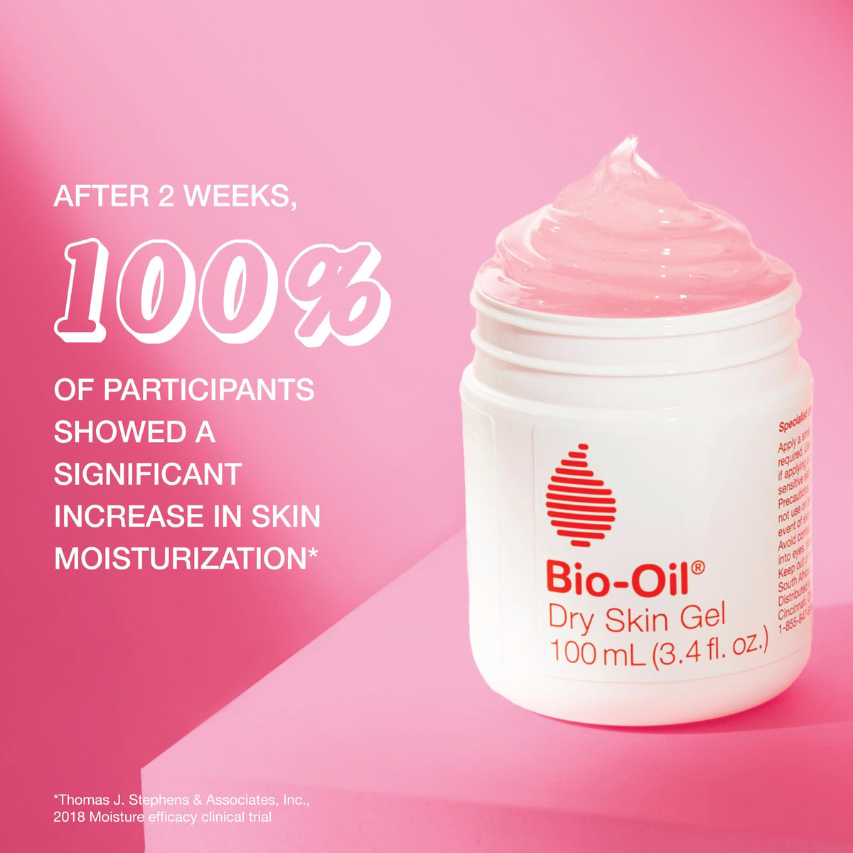 Bio-Oil gel on forearm absorption showing quick soak-in for very dry skin relief