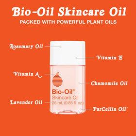 Bio-Oil on hair ends showing reduced frizz and added shine benefit
