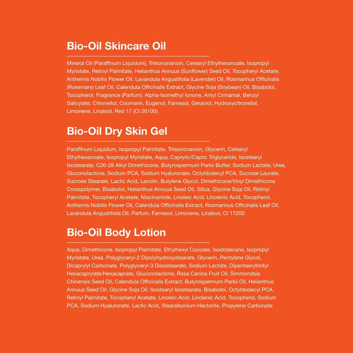 Bio-Oil lotion on leg smooth finish illustrating non-greasy hydration and skin balance