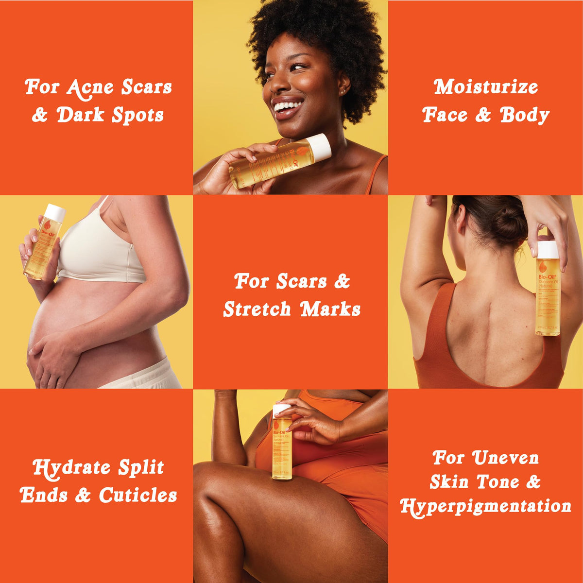 Bio-Oil being dispensed from bottle illustrating controlled application benefit