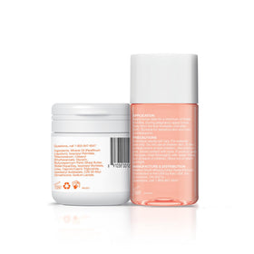 Bio-Oil recyclable packaging and clear label emphasizing planet-friendly design