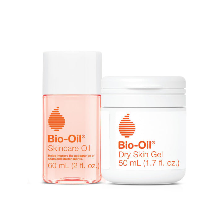 Bio-Oil front packaging showing travel skincare bundle for easy hydration
