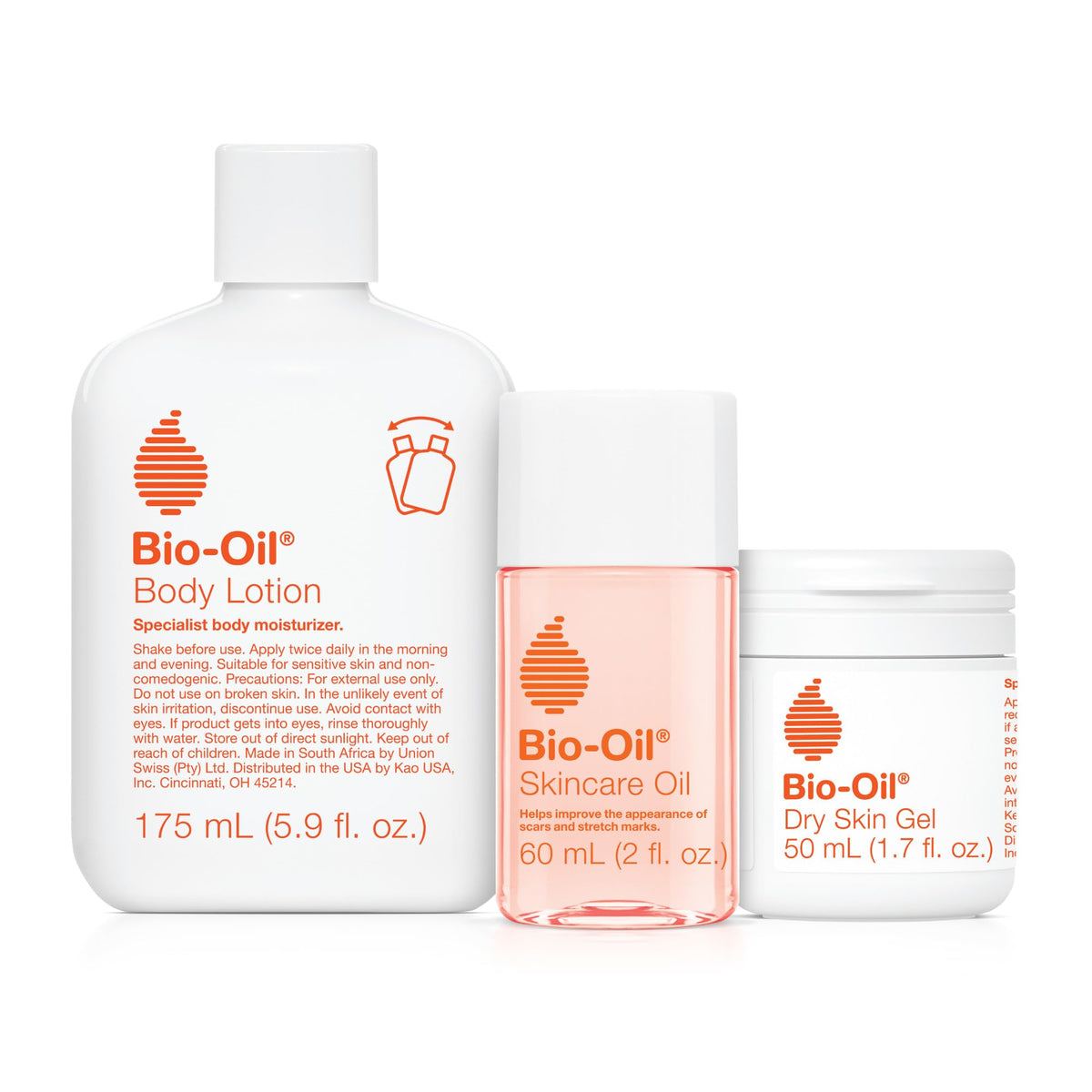 Bio-Oil travel set front packaging showing all three products and compact convenience