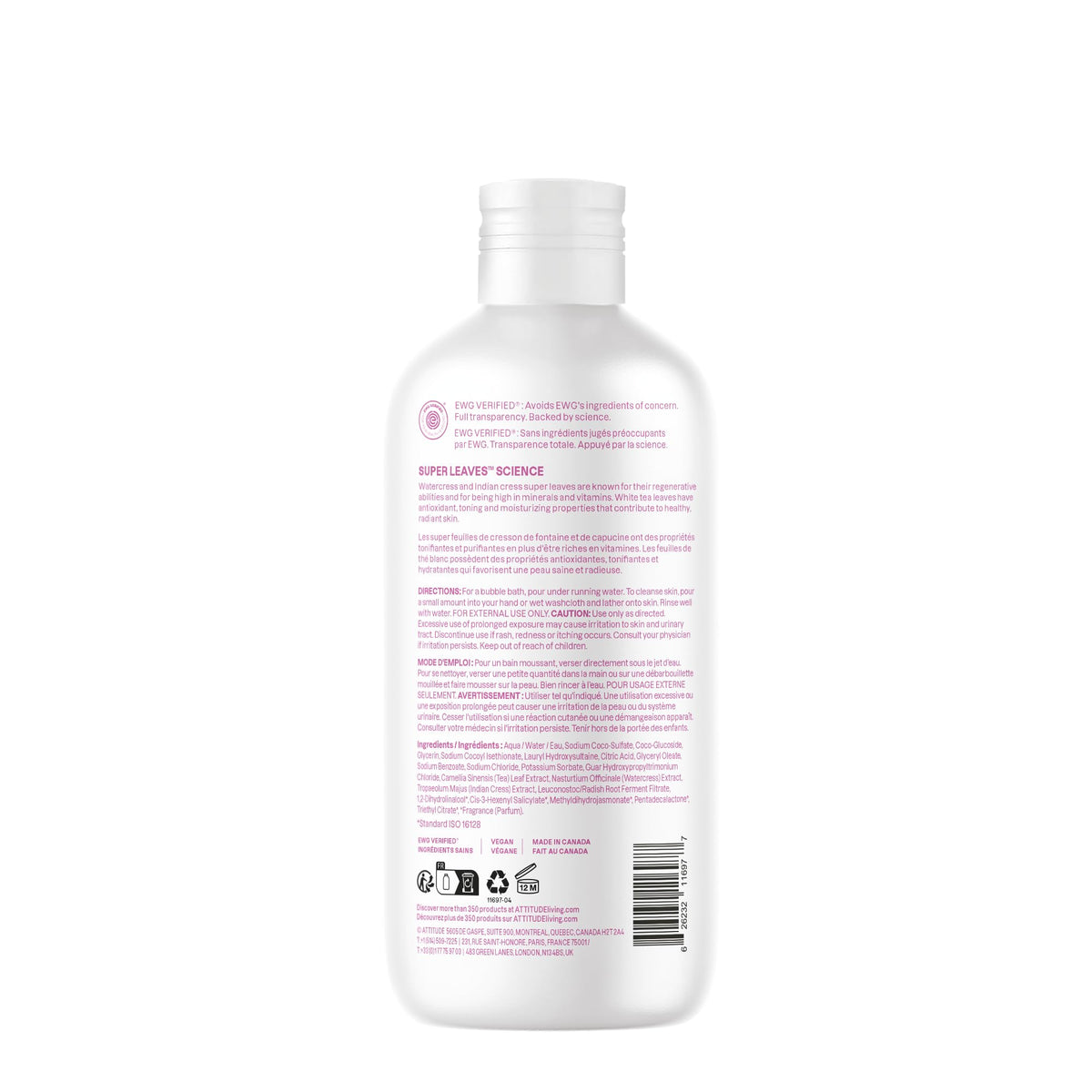 BIO SPECTRA ATTITUDE bottle by bathtub in a styled bathroom showing relaxing routine