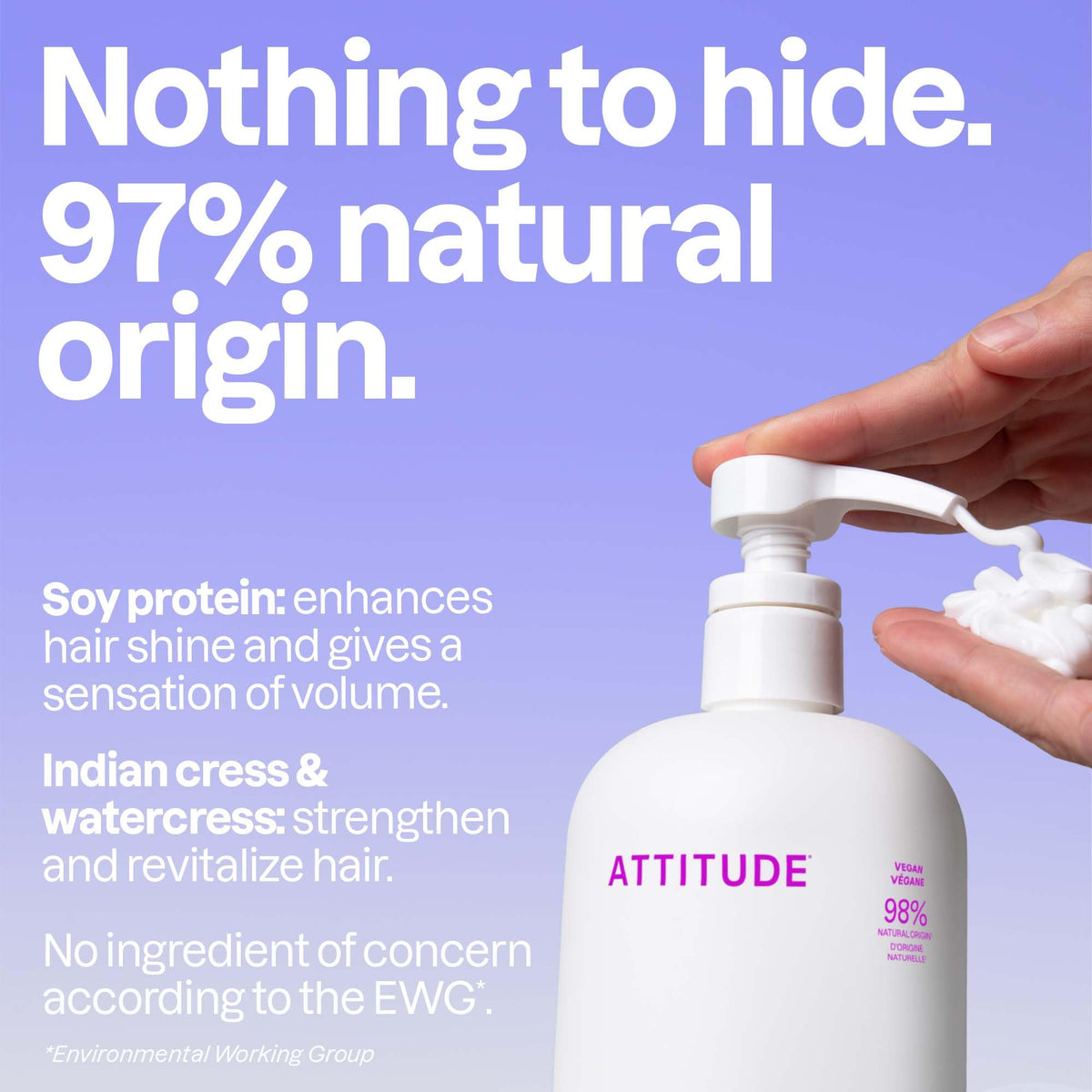 BIO SPECTRA ATTITUDE ingredient label highlighting quinoa and jojoba