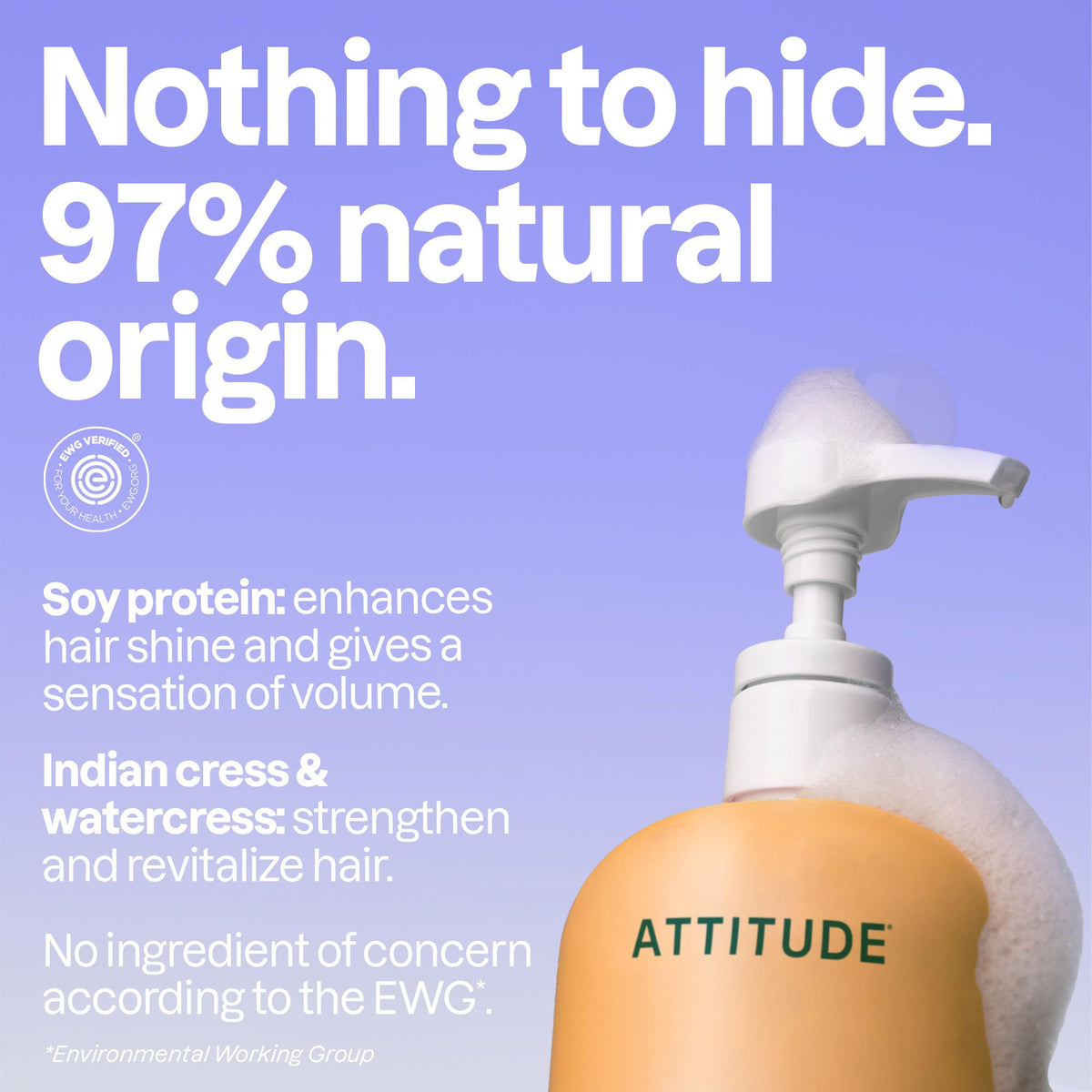 BIO SPECTRA ATTITUDE shampoo lather close-up showing gentle foam and cleansing