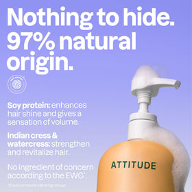 BIO SPECTRA ATTITUDE shampoo lather close-up showing gentle foam and cleansing