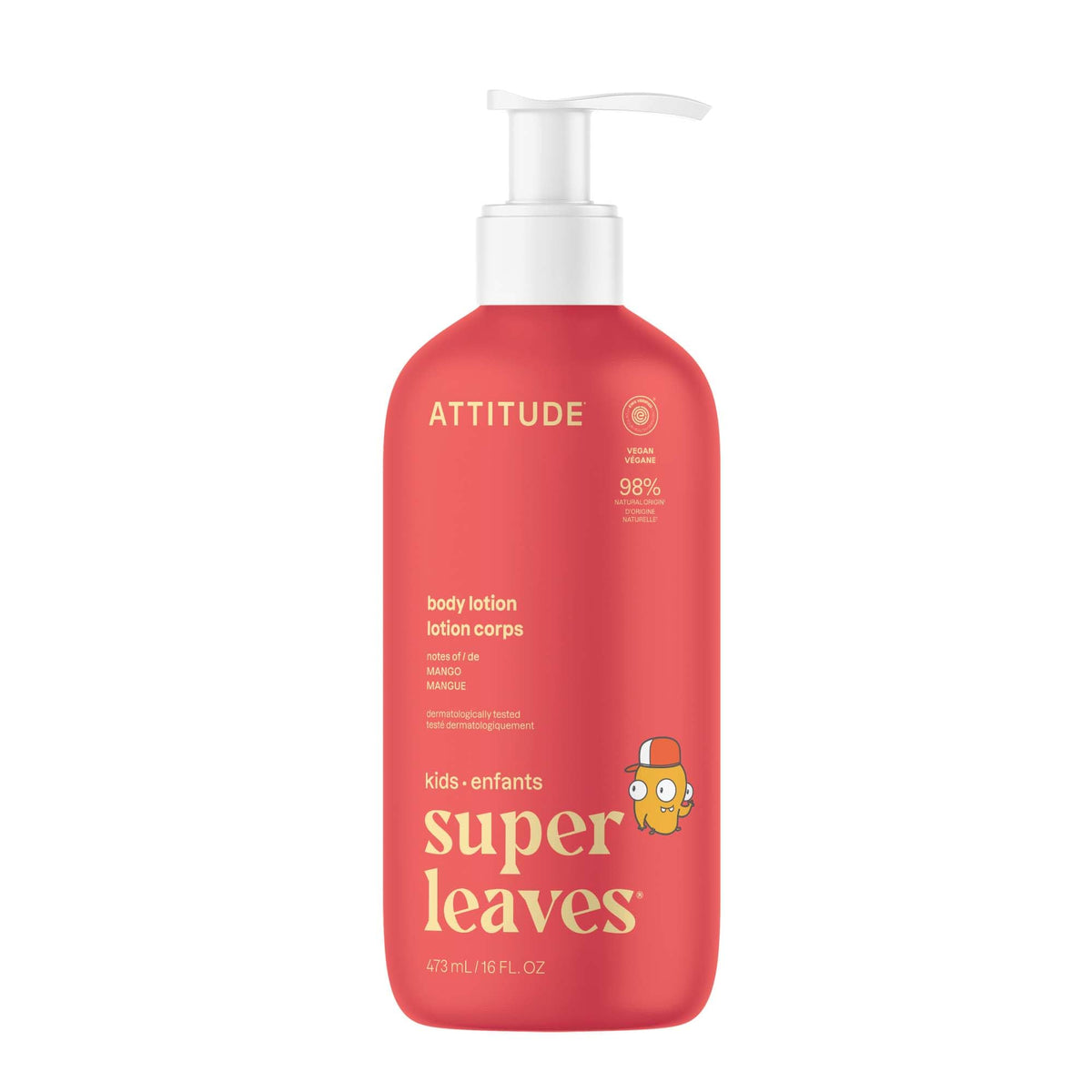 ATTITUDE front bottle showing mango scent and benefits