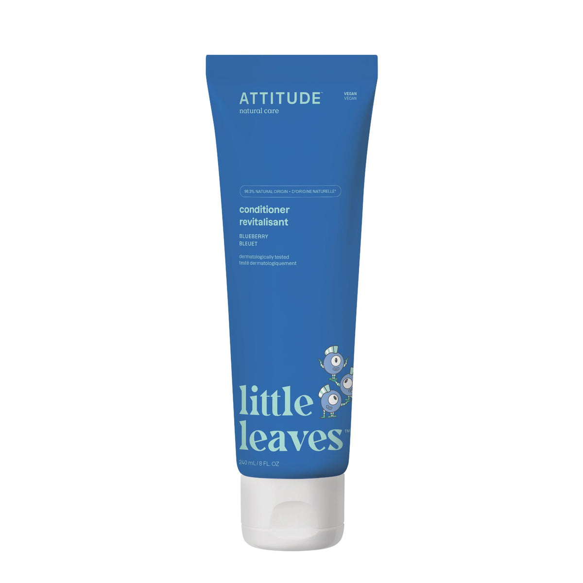 BIO SPECTRA ATTITUDE front packaging showing bottle and blueberry scent benefit