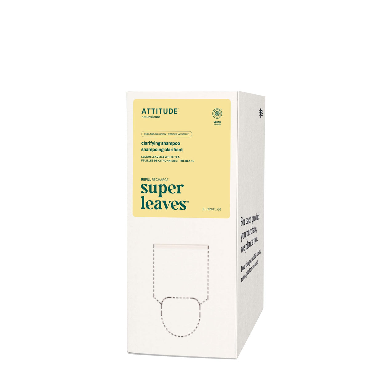 BIO SPECTRA ATTITUDE front packaging showing bulk refill and branding benefit: salon-ready supply
