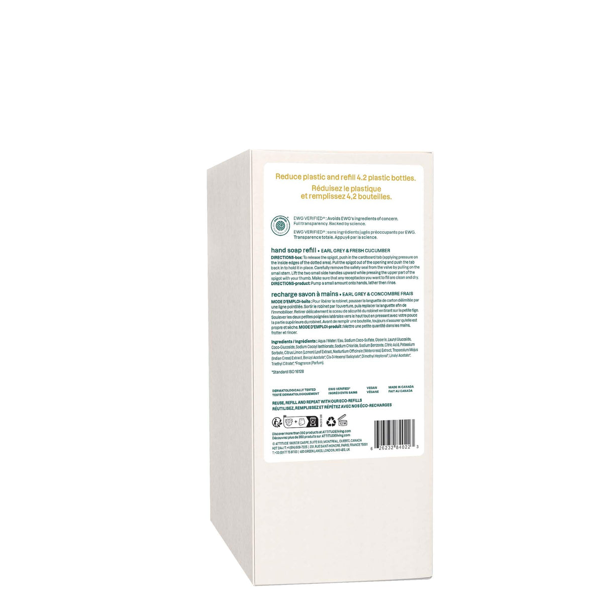 BIO SPECTRA ATTITUDE ingredient badges arranged to show 98% natural-origin and vegan benefit