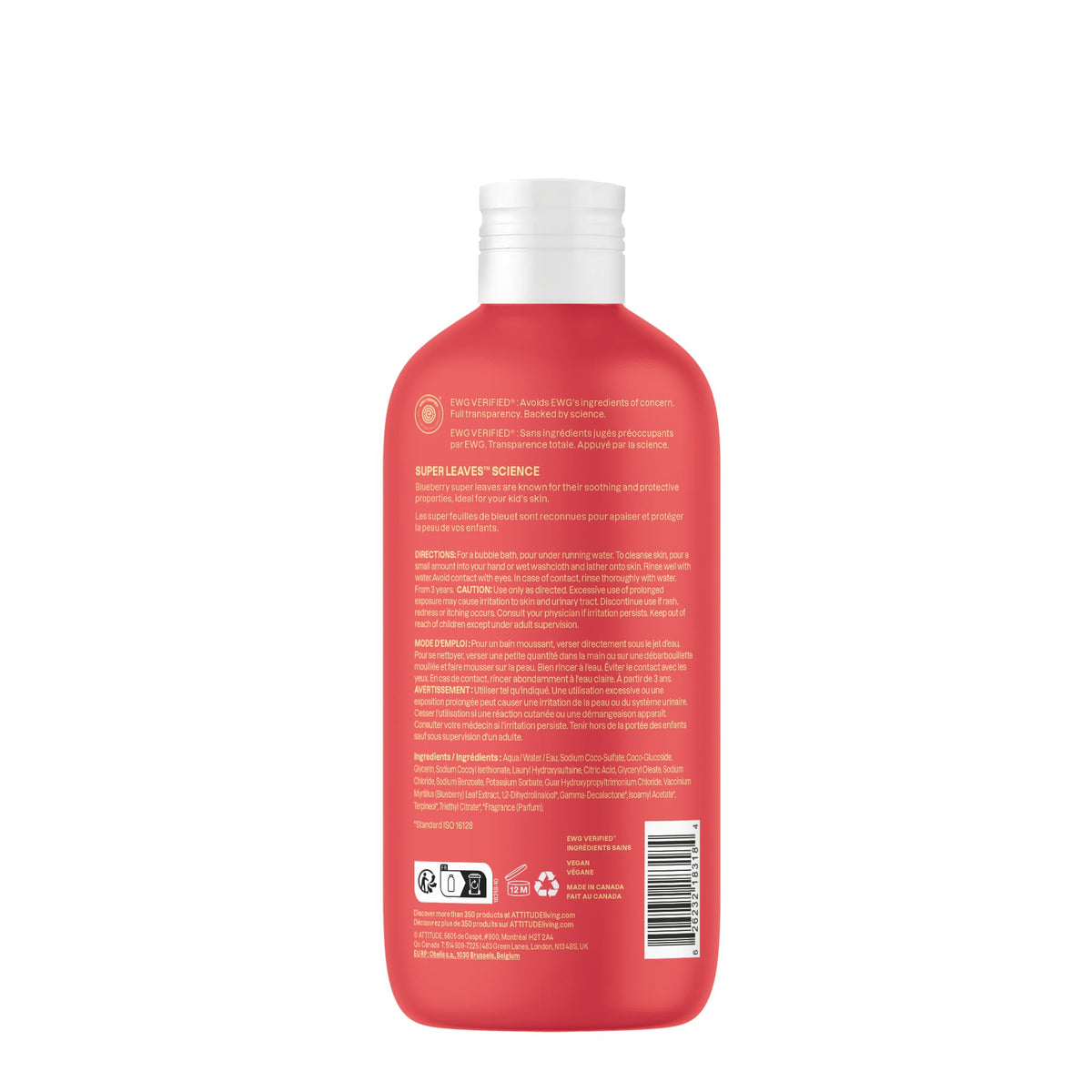 BIO SPECTRA ATTITUDE blueberry leaf extract and mango highlighting natural ingredients