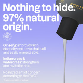 BIO SPECTRA ATTITUDE ingredients flatlay with ginseng and grapeseed for natural care