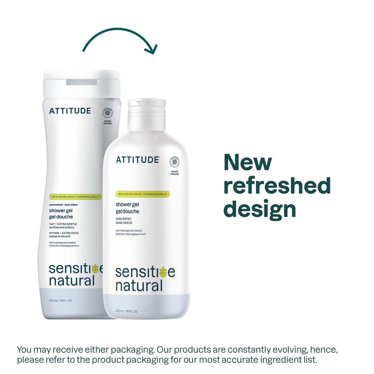 ATTITUDE pouring body wash into hand, demonstrates creamy lather benefit