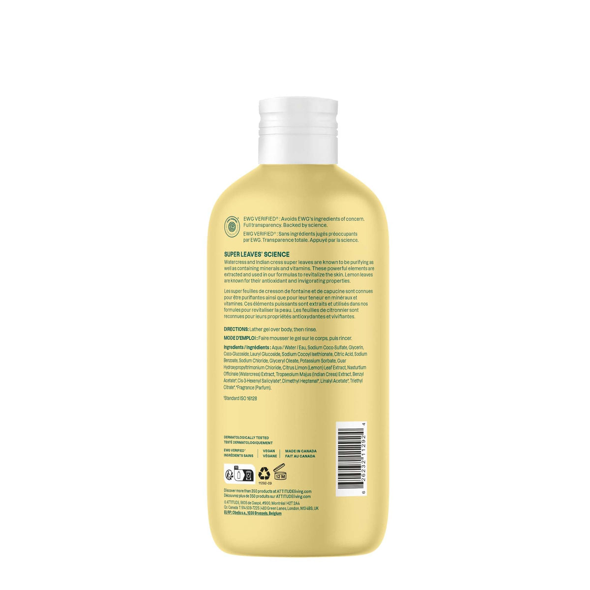 BIO SPECTRA ATTITUDE held in hand for scale, clarifies 16 fl oz practical size
