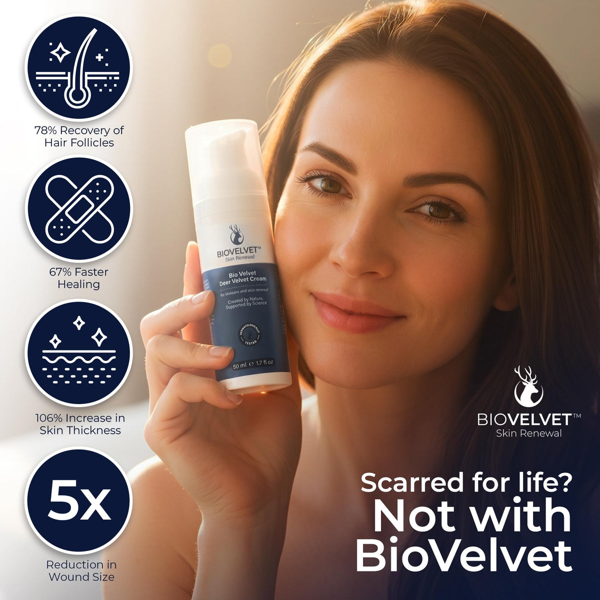 Bio Velvet application on hand demonstrating smooth spreadability and quick comfort