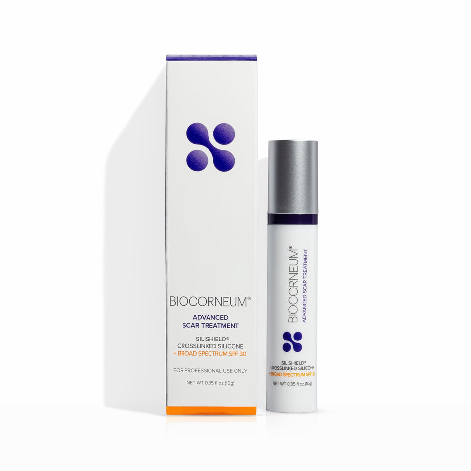 BIOCORNEUM front tube showing branding and size for quick identification and trust