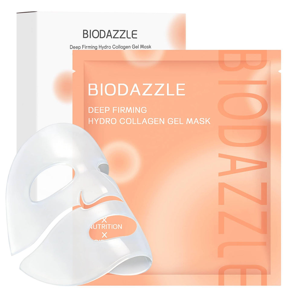 BIODAZZLE front packaging showing four mask sachets and benefits