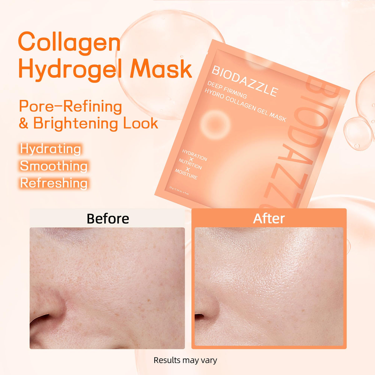 BIODAZZLE mask on model overnight demonstrating comfortable fit