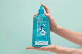 Bioderma label detail highlighting ingredients and child-safe usage
